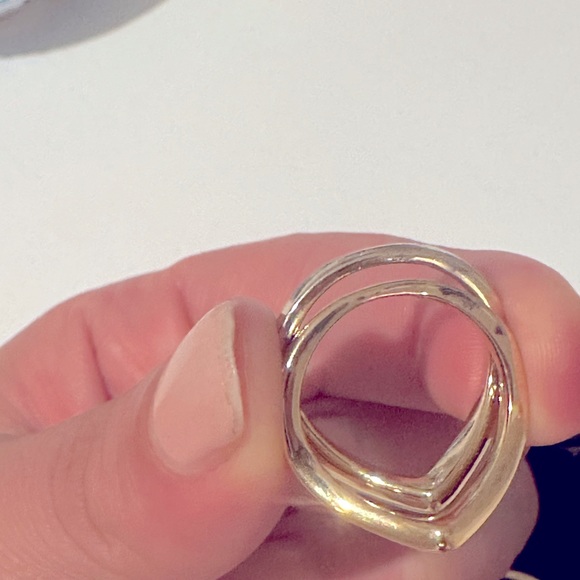 Rebecca Minkoff Chevron stacking rings gold plated - Picture 4 of 7